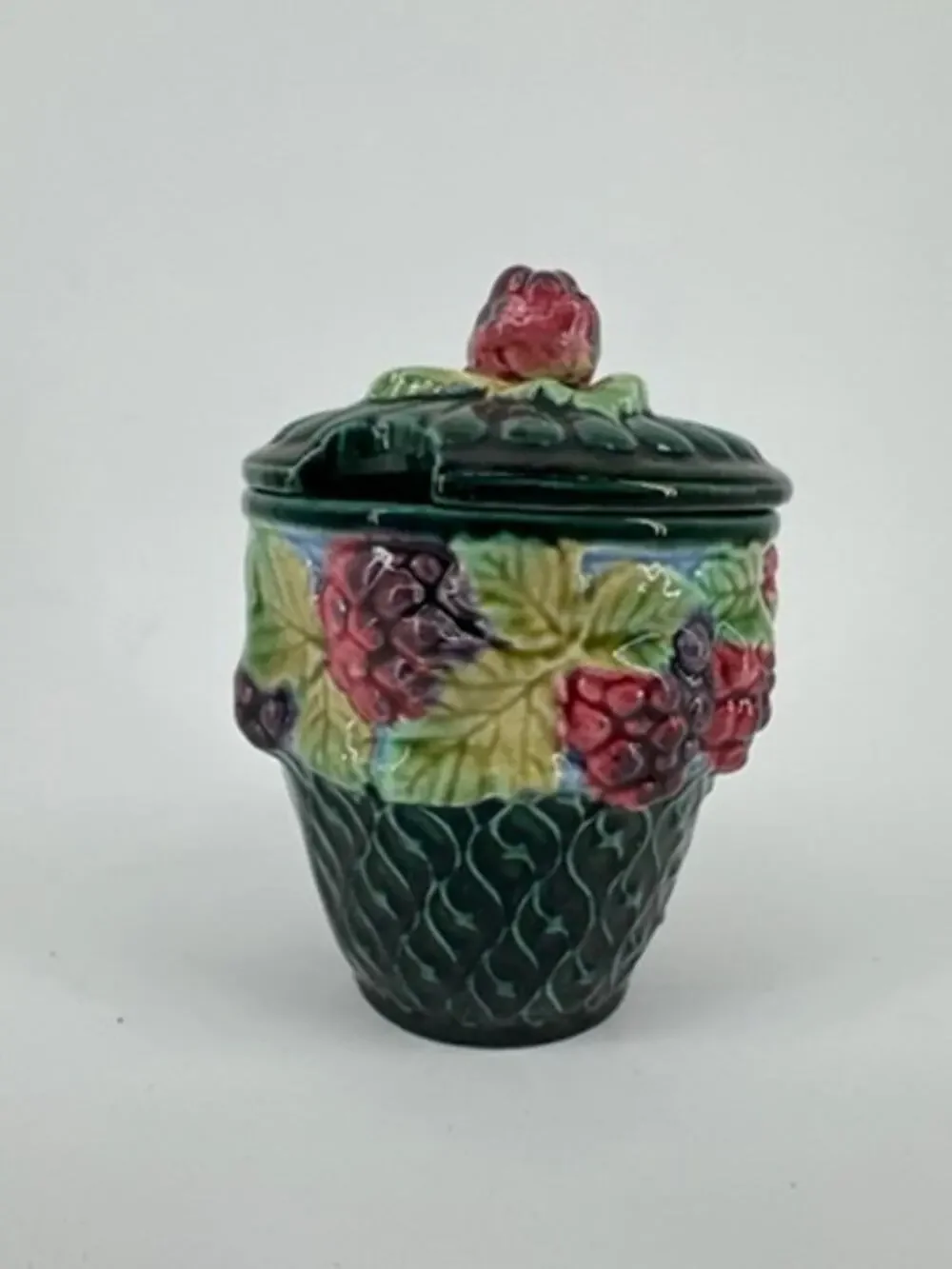 Vintage Borgfeldt BIHL Czech Blackberry Jam Jar w/Lid Czechoslovakia No Spoon